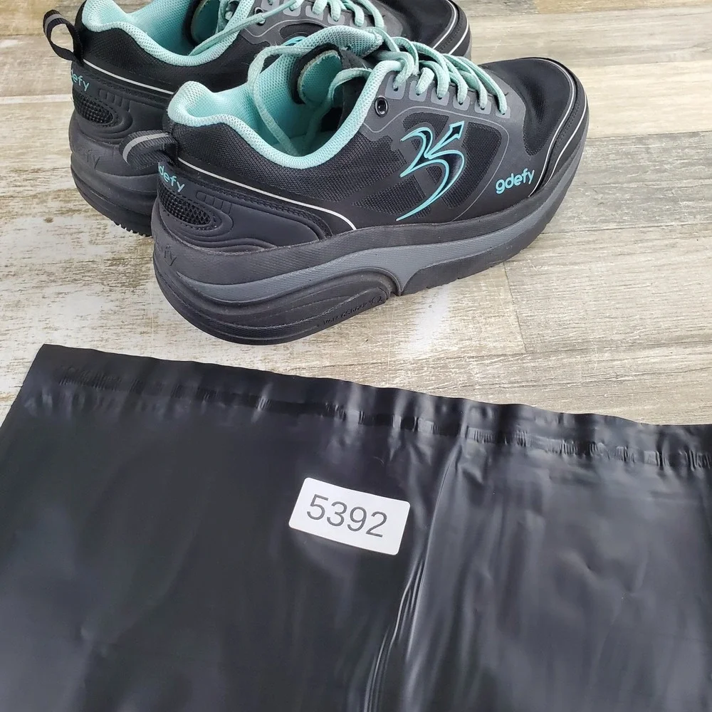 G-defy Gravity Defyer Womens Shoes Sz 8 Comfort Black Teal Mesh Walking Sneakers